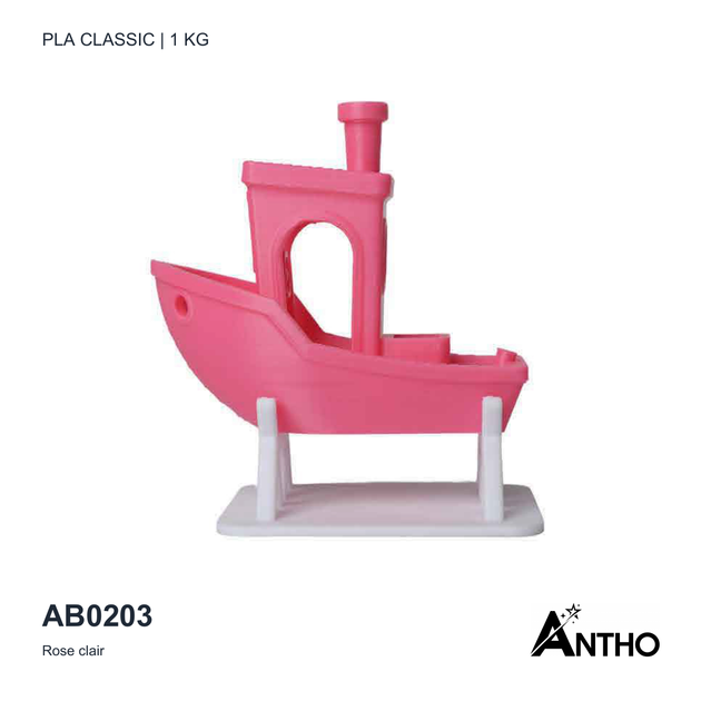 Filament ANTHO PLA Classic Rose clair 1 kg AB0203 - exemple de rendu imprimé