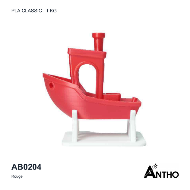 Filament ANTHO PLA Classic Rouge 1 kg AB0204 - exemple de rendu imprimé