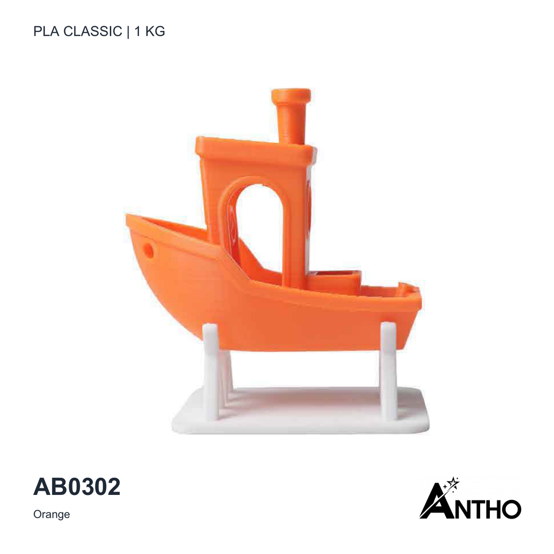 Filament ANTHO PLA Classic Orange 1 kg AB0302 - exemple de rendu imprimé