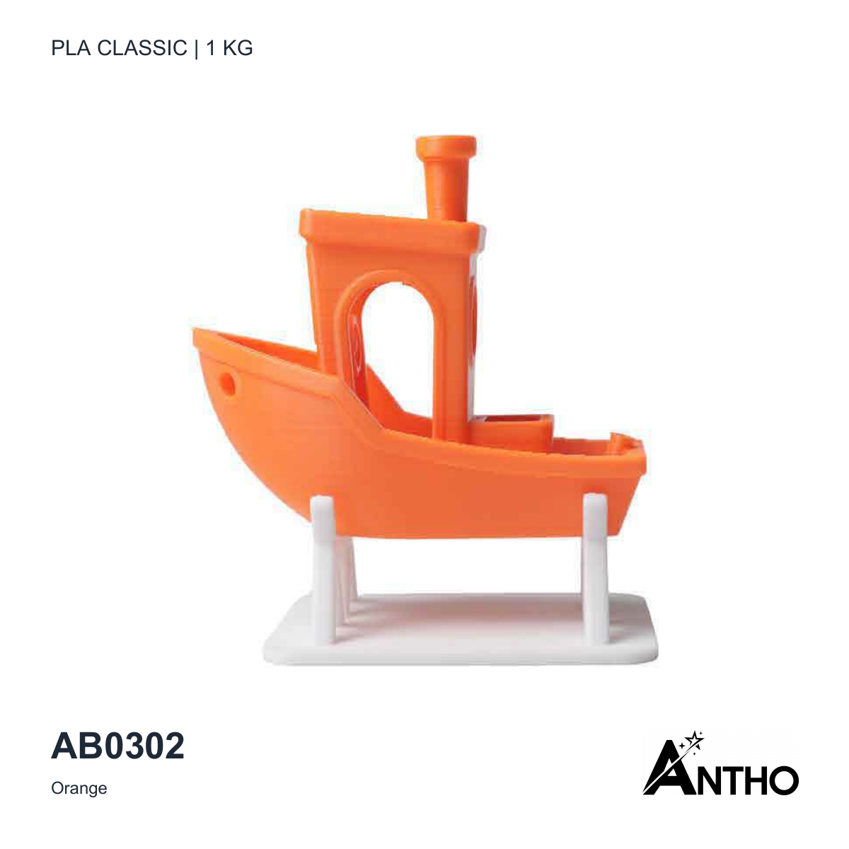 Filament ANTHO PLA Classic Orange 1 kg AB0302 - exemple de rendu imprimé