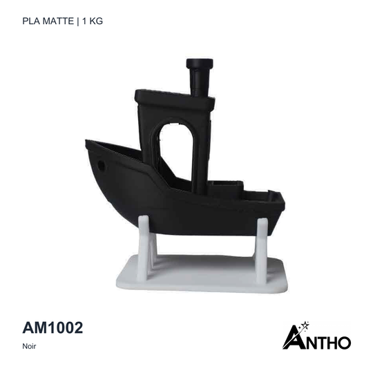 Filament ANTHO PLA Matte Noir 1 kg AM1002 - exemple de rendu imprimé