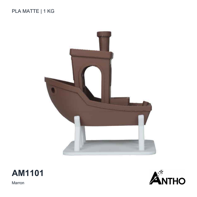 Filament ANTHO PLA Matte Marron 1 kg AM1101 - exemple de rendu imprimé