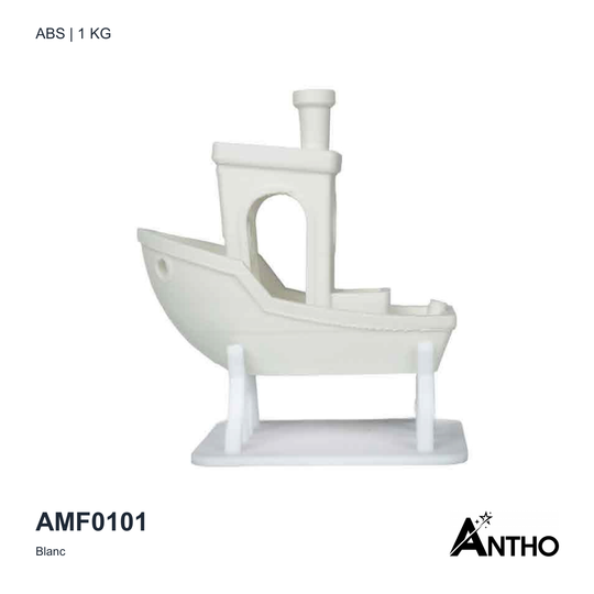Filament ANTHO ABS Blanc 1 kg AMF0101 - exemple de rendu imprimé