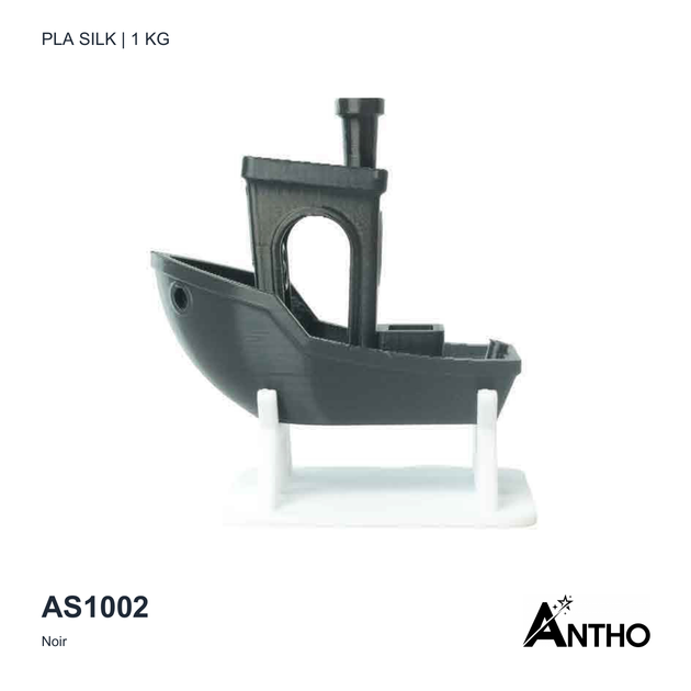 Filament ANTHO PLA Silk Noir 1 kg AS1002 - exemple de rendu imprimé
