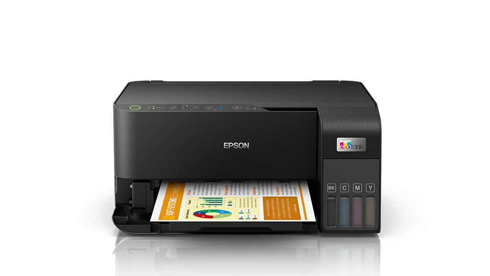 Imprimante Epson EcoTank L3550 - vue de face en impression