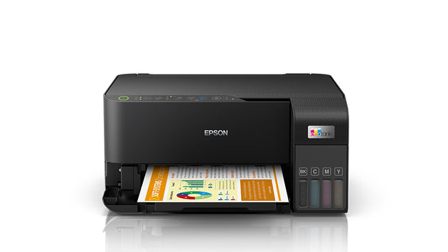 Imprimante Epson EcoTank L3550 - vue de face en impression