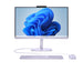 HP 24-cv0010nf Voile d’améthyste, vue de face avec clavier et souris