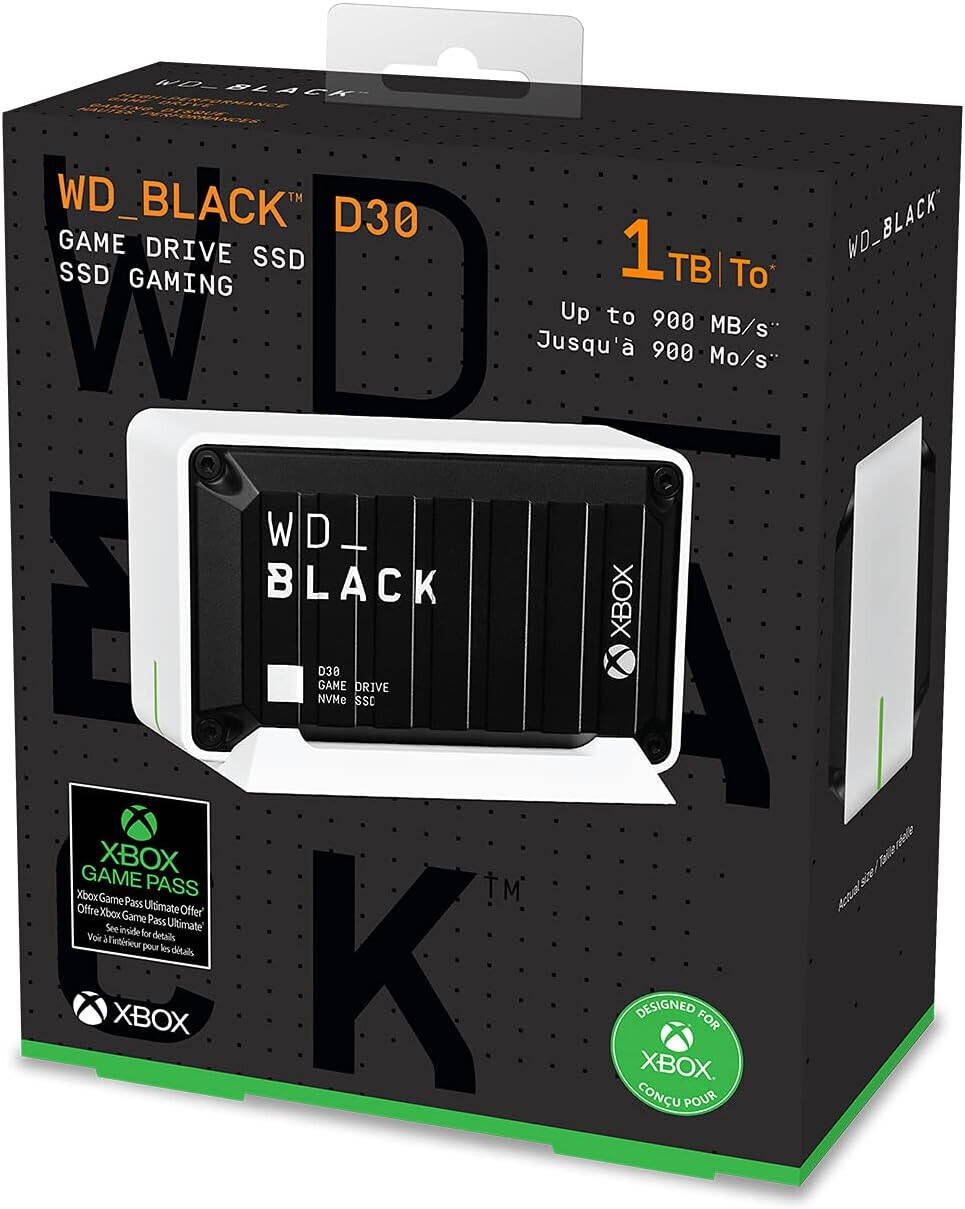 WD_BLACK D30 SSD Xbox 1 To sur fond blanc