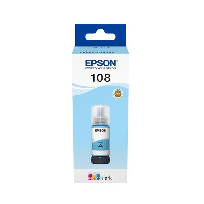 Epson Bouteille D'encre Epson 108 Light Cyan / Bleu Claire - 70ML