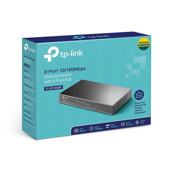 TP-Link Switch TP-Link 8 Ports (4 Ports POE) + 4 Ports Normal - TL-SF1008P