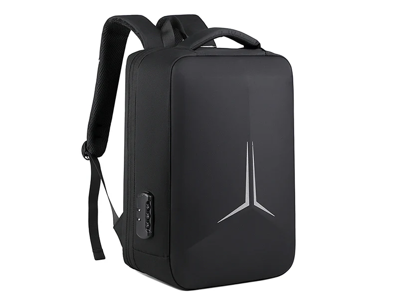 ANTHO Sac à dos pour PC portable 15.6" avec code pin - Noir